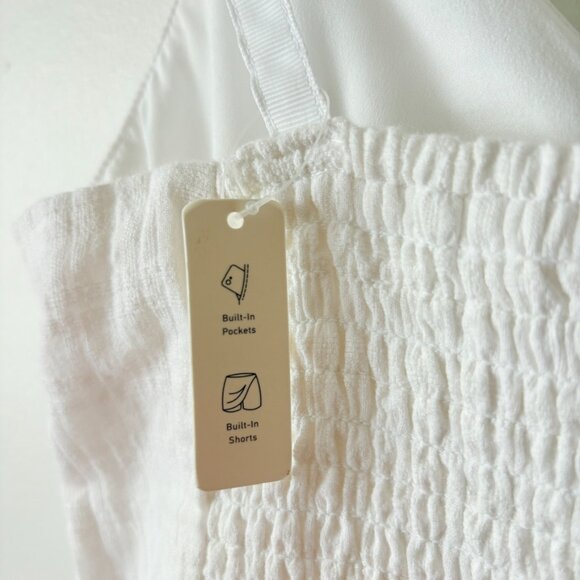 Hollister V-Neck Bubble Mini Dress NWT White Size Small - Picture 6 of 8